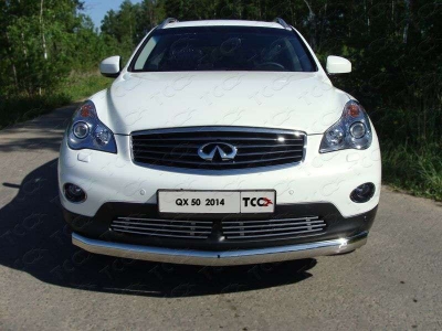 Накладка решётки радиатора 12 мм ТСС для Infiniti QX50/EX25/EX35 2007-2016