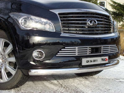 Накладка решётки радиатора 16 мм ТСС для Infiniti QX56 2010-2013
