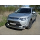 Накладка решётки радиатора верхняя 12 мм ТСС для Mitsubishi Outlander 2014-2015