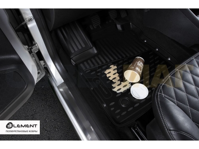 Коврики 3D в салон полиуретан 5 штук Element для Ford Explorer 2015-2017