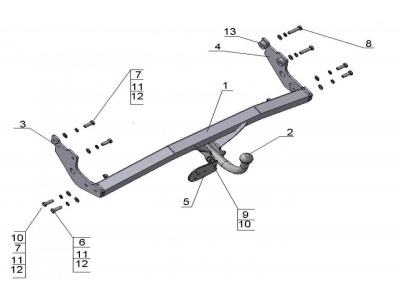 Фаркоп Avtos для Hyundai Getz 2005-2011