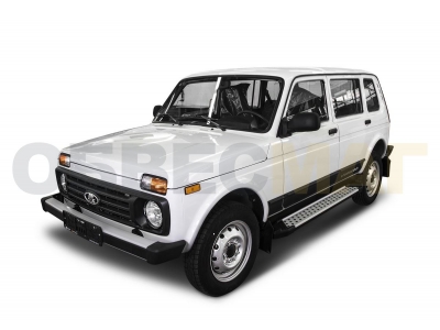 Пороги алюминиевые Rival BMW-Style для Нива ВАЗ 2131 1993-2021