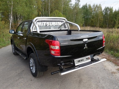 Защита кузова и заднего стекла 76,1 мм ТСС для Mitsubishi L200 2019-2021