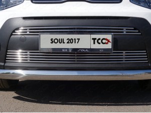 Накладка решётки радиатора нижняя 12 мм для Kia Soul № KIASOUL17-04
