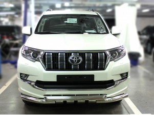 Защита переднего бампера d-76 с доп.накладками для Toyota Land Cruiser Prado 150 STYLE 2019 – н.в. LCPR19_1.8S