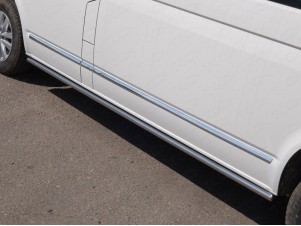 Пороги труба 42 мм для Volkswagen Transporter T6 Long № VWTRANS17LONG-29