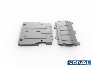 Защита картера и КПП Rival алюминий 4 мм с крепежом для Audi A6/A7 № K333.0338.1